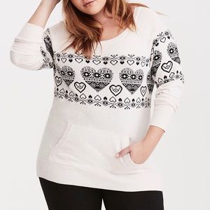 Torrid Fair Isle Heart Sweater